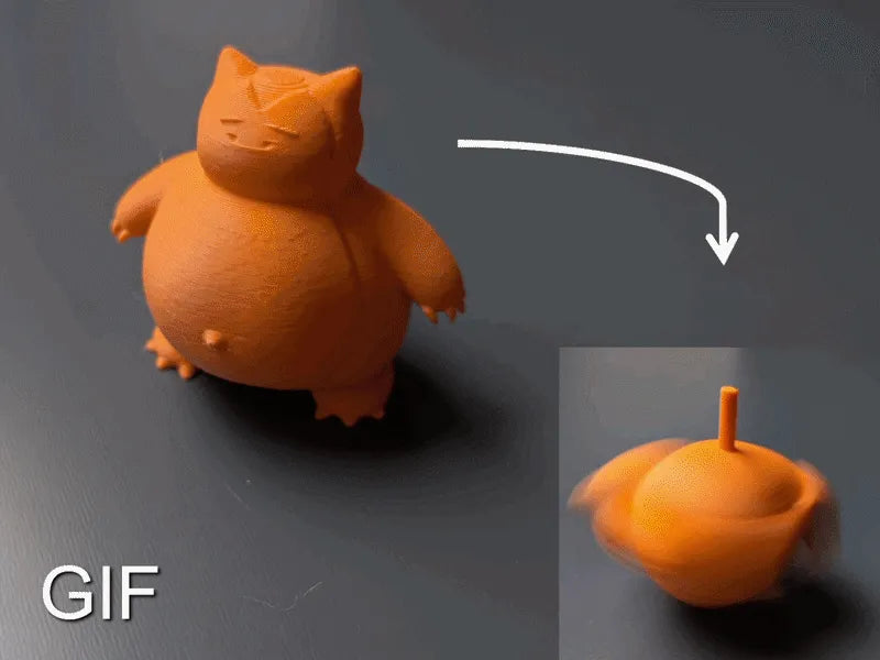 Snorlax - Toupie - Faites-la tourner sur son ventre - Jeux Print