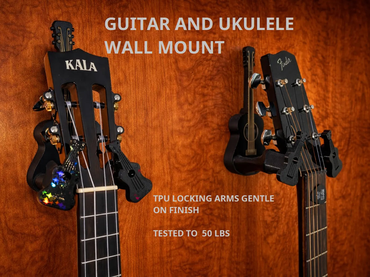 Support mural pour Guitare et Ukulélé - Music Print