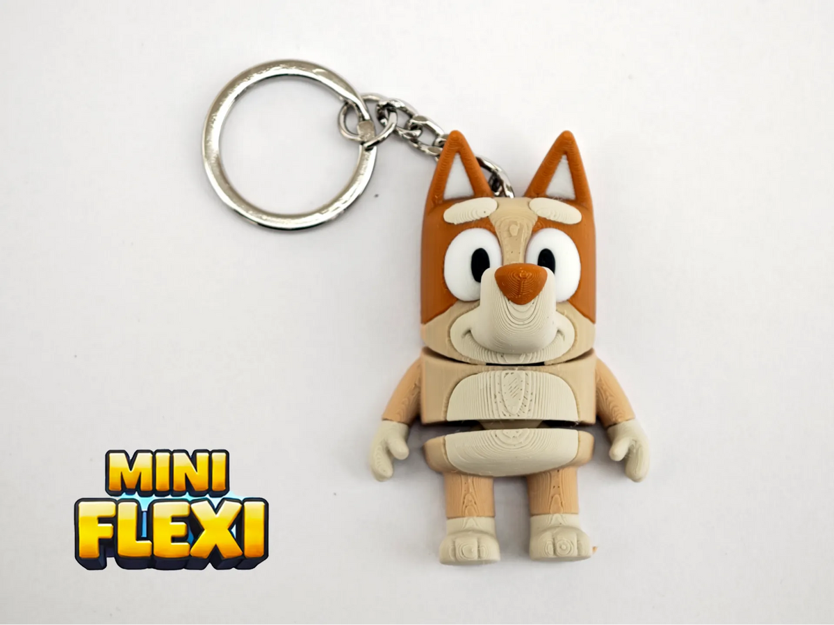 Bingo Mini Flexi – Chien Articulé Adorable (TV Bluey) - Geek Print
