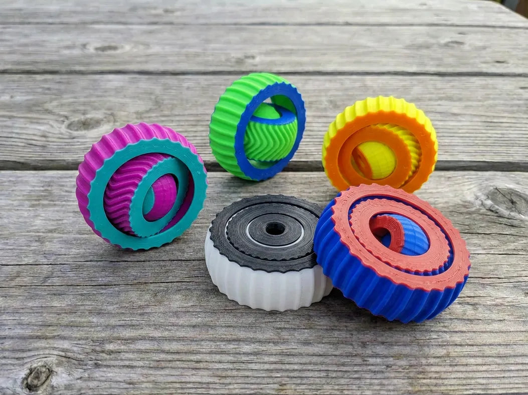 Toupie Gyroscopique Anti-Stress (3 Anneaux Imbriqués) - Bijoux Print
