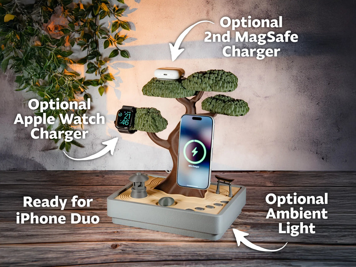Grand Jardin Zen Bonsai MagSafe avec Lumière LED - Lumière Print