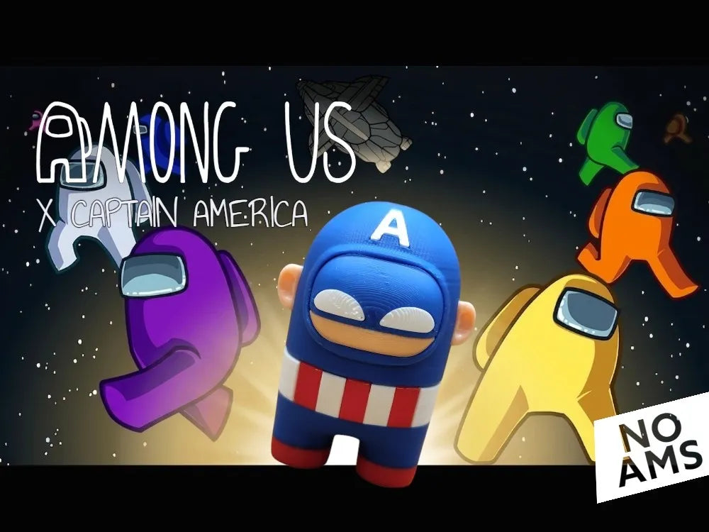 Among US GUY x Captain America de l'univers Marvel - Geek Print