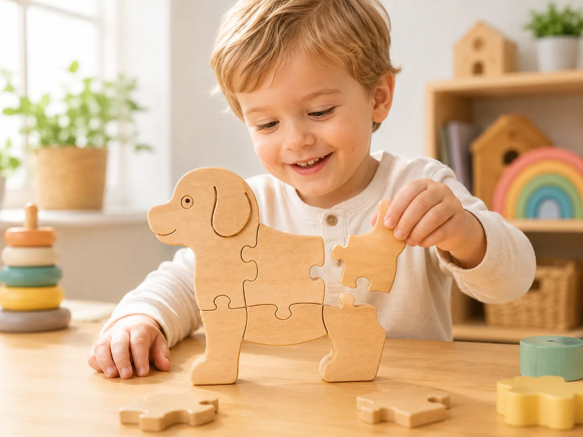 Petit chien Puzzle 3D – Montessori – Jeu Éducatif - Jeux Print