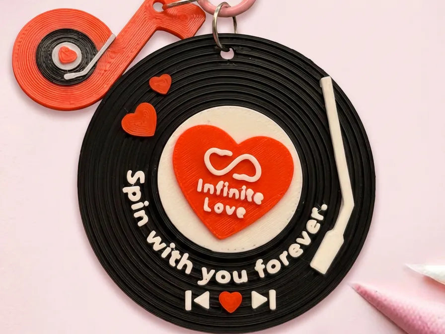 Heartbeat Groove - Porte-clés Disque Vinyle NFC - Music Print