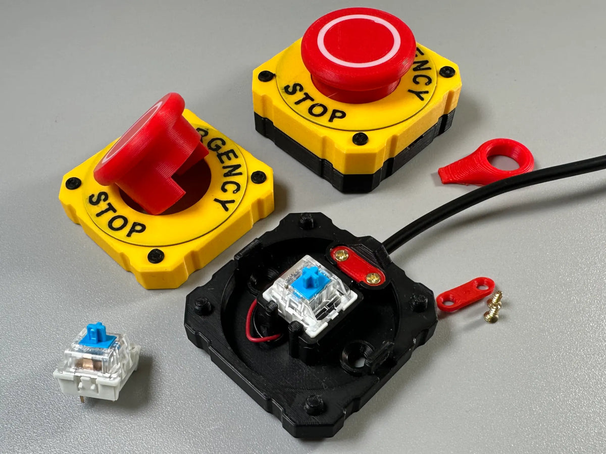 Boîtier de bouton d'arrêt d'urgence – À emboîtement – MX Switch - Maquette Print