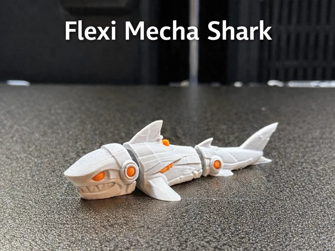 Flexi Mecha Shark – Impression articulée sans assemblage - Figurine Print