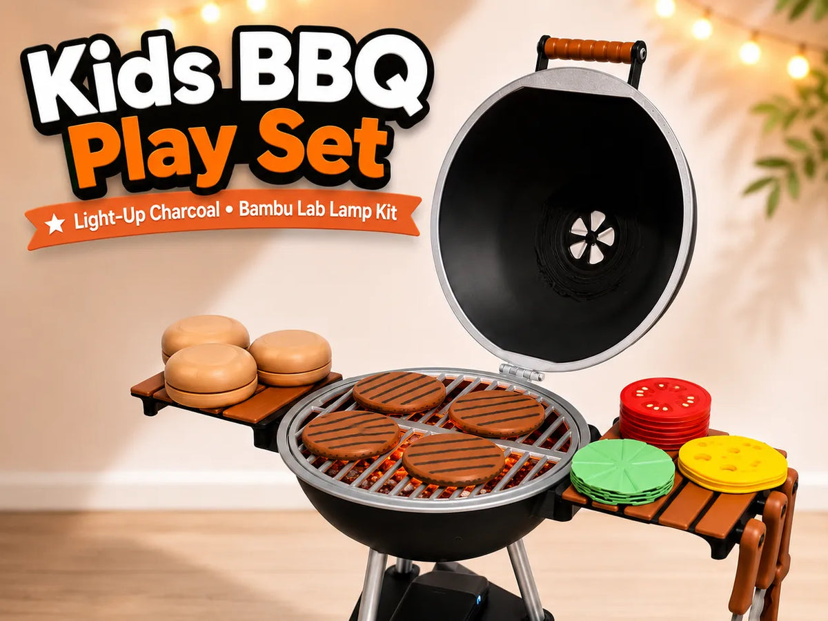 Ensemble de jeu BBQ avec charbon lumineux - Cuisine Print