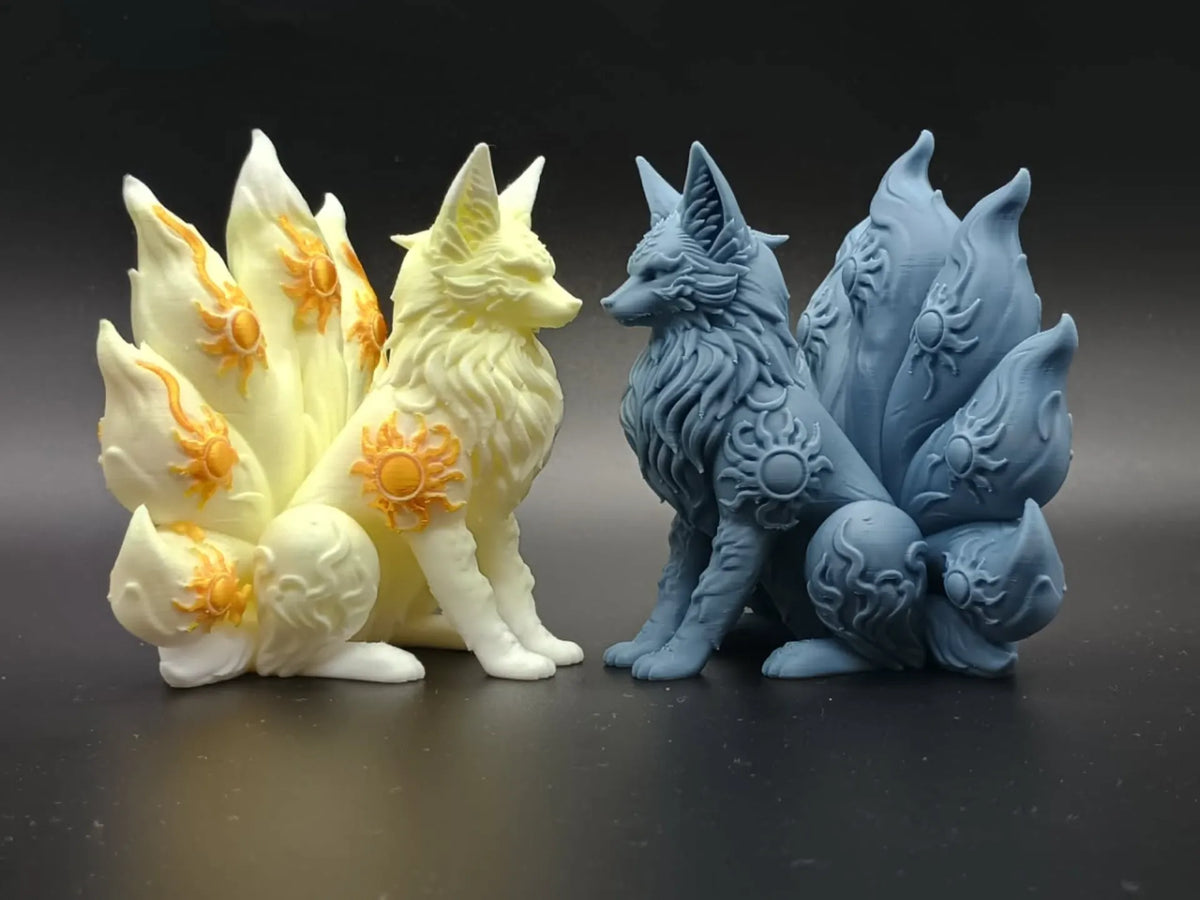 Figurine Kitsune Renard Solaire Multicolore - Figurine Print