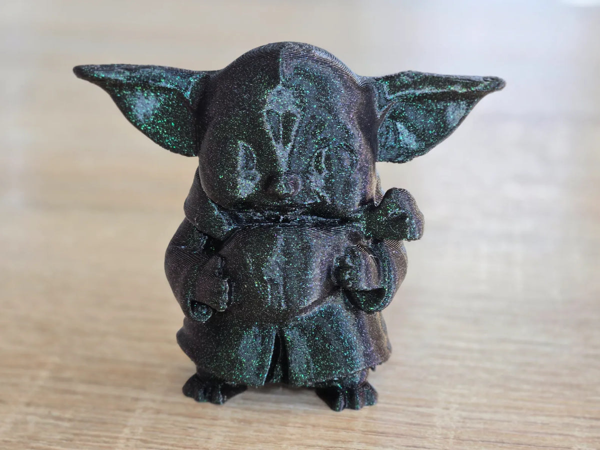 Action de grâce - Baby Yoda mange de la dinde - Figurine Print