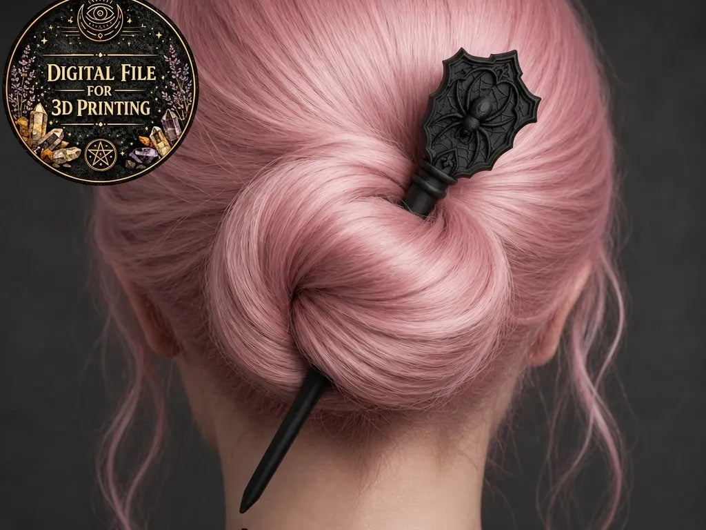 Épingle à Cheveux Gothique Toile d'Araignée - Cosplay Print