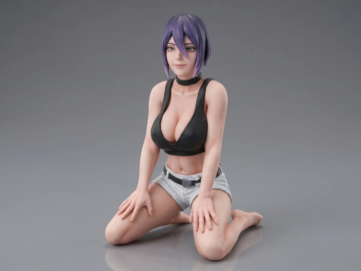 Reze (Fille Bombe) - Statue Assise - Chainsaw Man - Geek Print