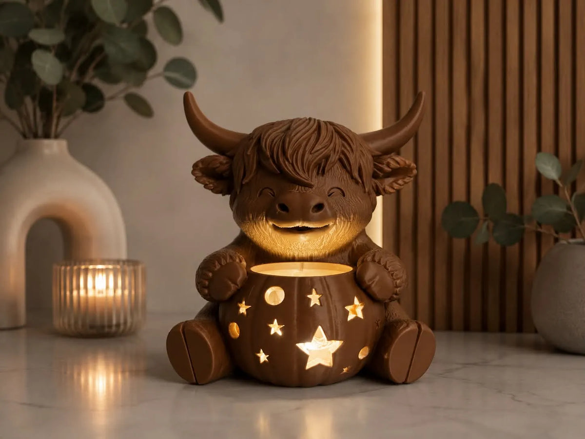Vache des Highlands citrouille lumineuse - Fêtes Print