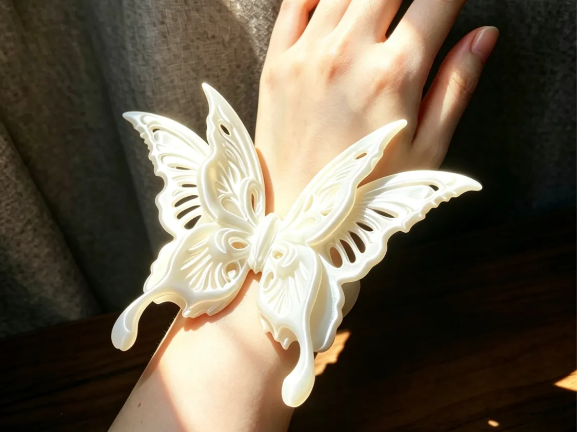 Grand bracelet/bague papillon - Bijoux Print
