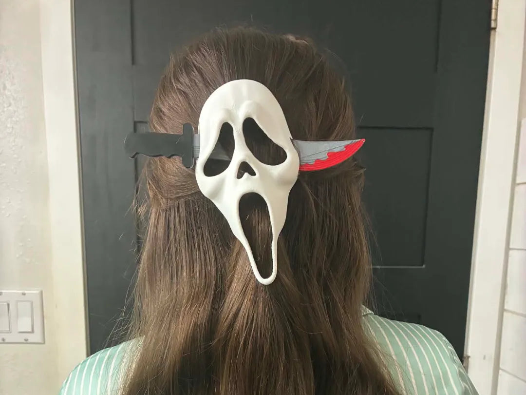 Barrette à cheveux Ghostface – Pince à cheveux Ghostface - Bijoux Print