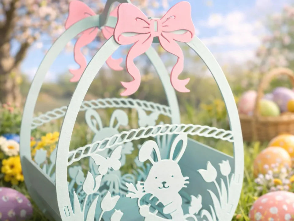 Panier de Pâques Lapin – modèle 2 - Fêtes Print
