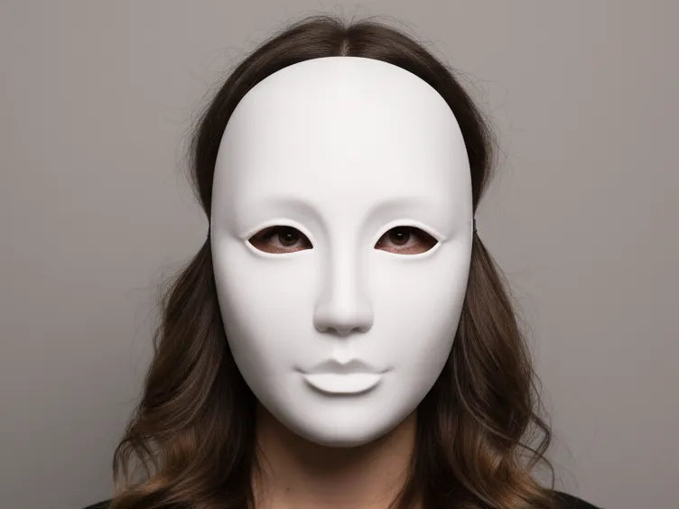 Masque facial blanc réaliste / Accessoire de cosplay - Cosplay Print