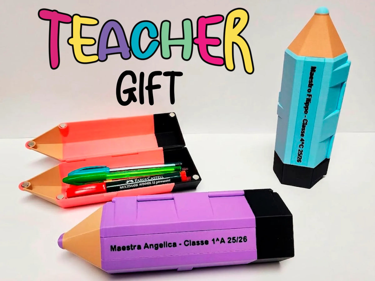 Trousse à crayons : Cadeau parfait pour les enseignants – Texte personnalisé - Cadeau Print