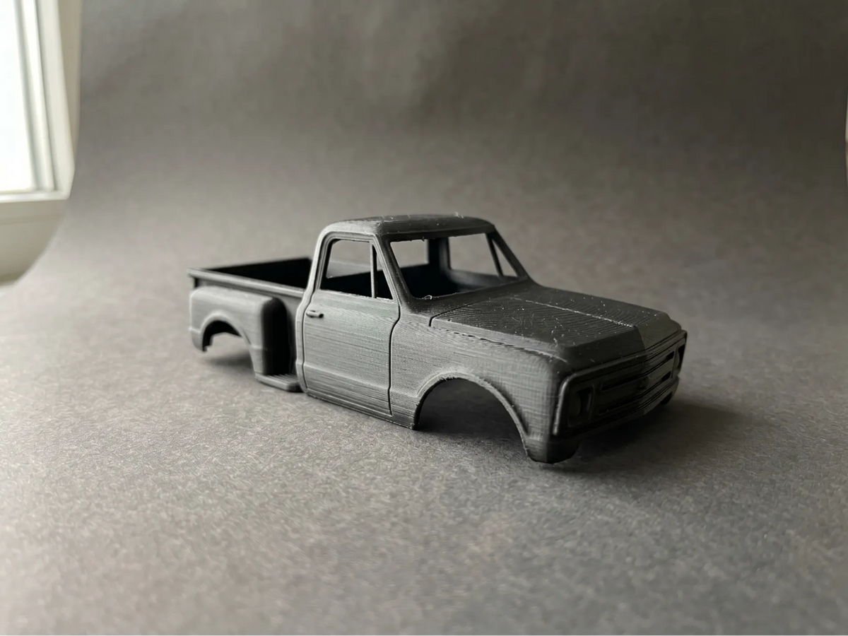 Carrosserie de camion RC - Pick-up classique à marchepied (creusé - Maquette Print