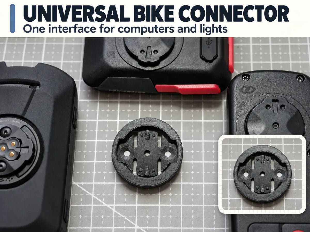 Connecteur universel pour support de compteur de vélo et lumière - Vélo Print