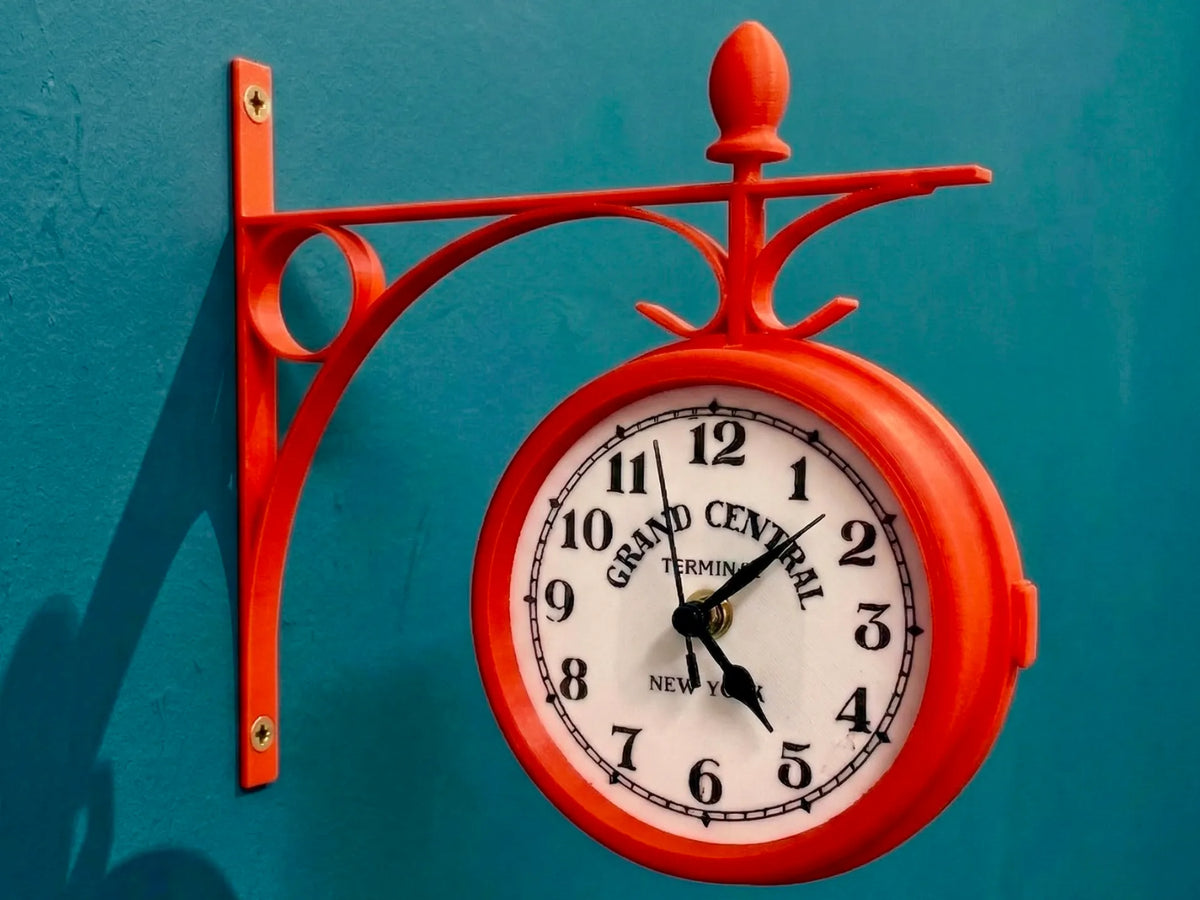 Horloge murale double face vintage de gare de NYC - Auto Print