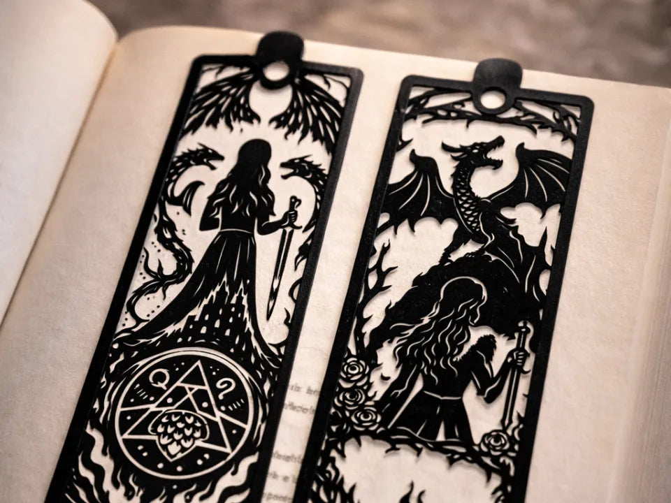 Lot de marque-pages fantasy inspirés de Fourth Wing - Cosplay Print