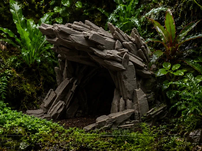 Grotte de Pierre Déchiquetée - Décor de Terrarium & Aquarium - Pet Print