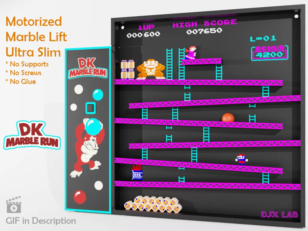 DK Marble Run - Élévateur Motorisé Donkey Kong Arcade - Jeux Print