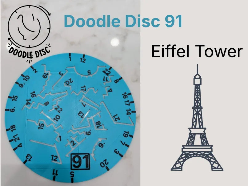 Doodle Disc 91 Tour Eiffel - Voyage Print