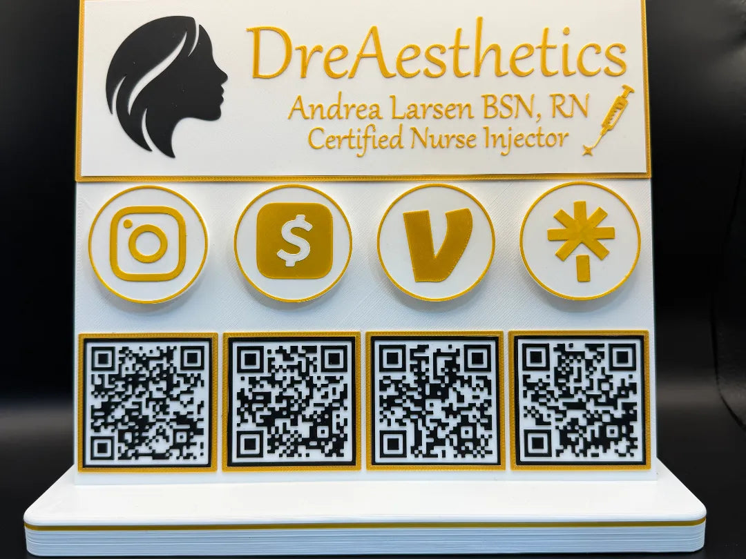Panneau de code QR personnalisable - NFC Print