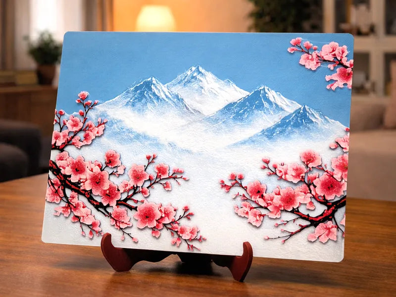 Fleurs de cerisier – HueForge - Art Print