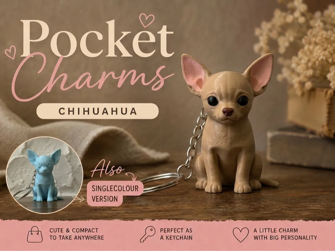 Porte-clés Pendentifs de poche Chihuahua - Bijoux Print