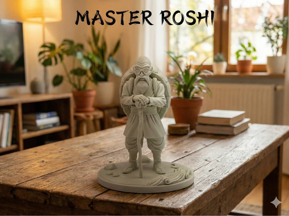 Maître Roshi (Kamesennin) - Figurine Dragon Ball - Figurine Print