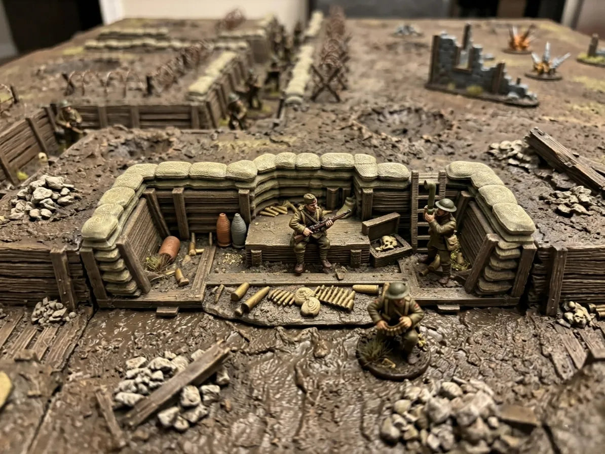 Tranchée - Terrain de jeu de guerre de table - Maquette Print