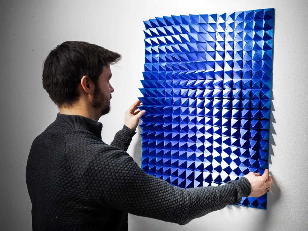 Art Mural Imprimé en 3D - Onde Géométrique - Art Print