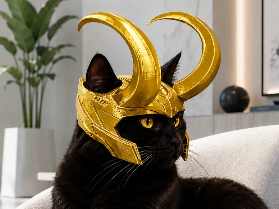 Casque pour chat style Loki - Cosplay Print