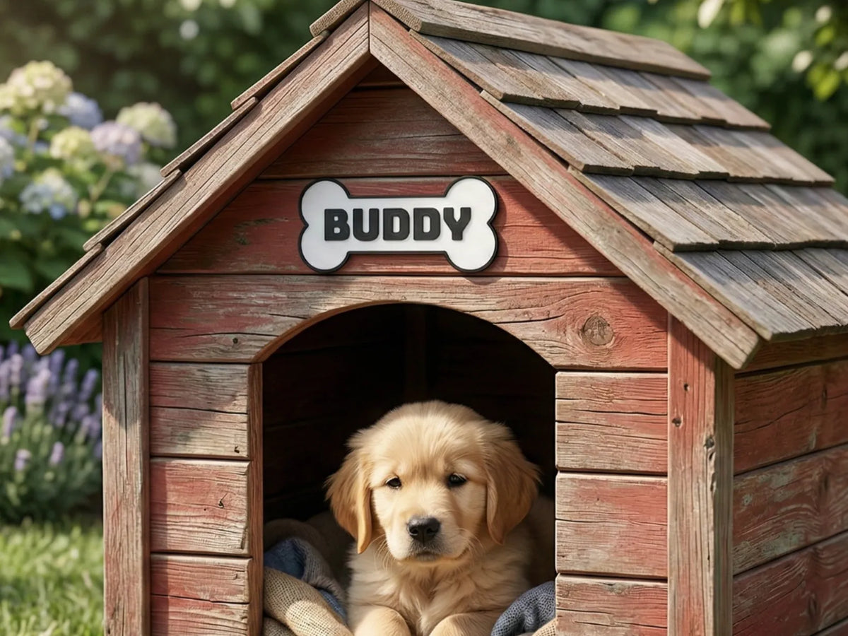 Plaque nominative personnalisable en forme d'os de chien – modèle 2 - Pet Print
