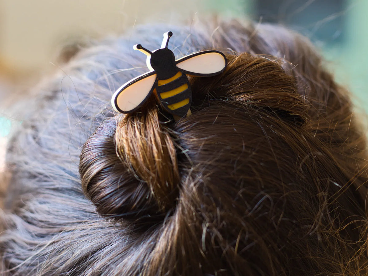 Épingle à cheveux Abeille Heureuse - Bijoux Print