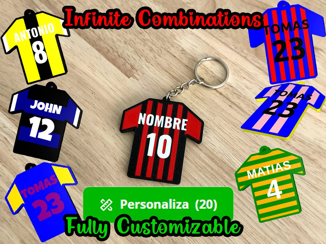 Porte-clés maillot personnalisable football padel tennis - Sport Print
