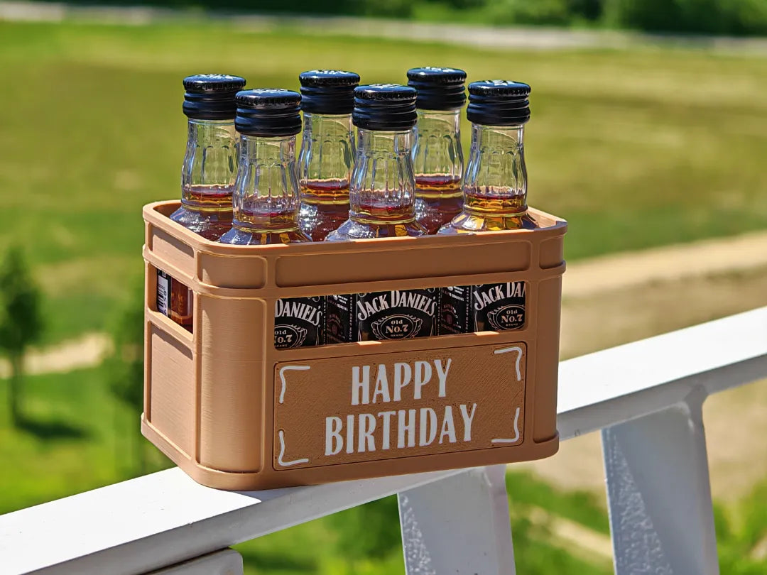 Caisse miniature de whisky pour 6 bouteilles de Jack de 5cl - Cuisine Print