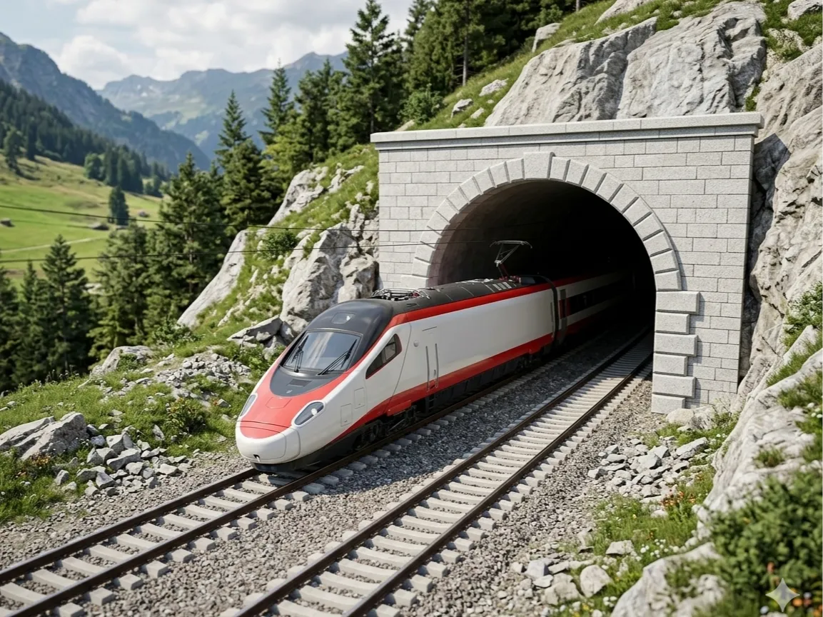 Tunnel de train - Échelle HO - Maquette Print