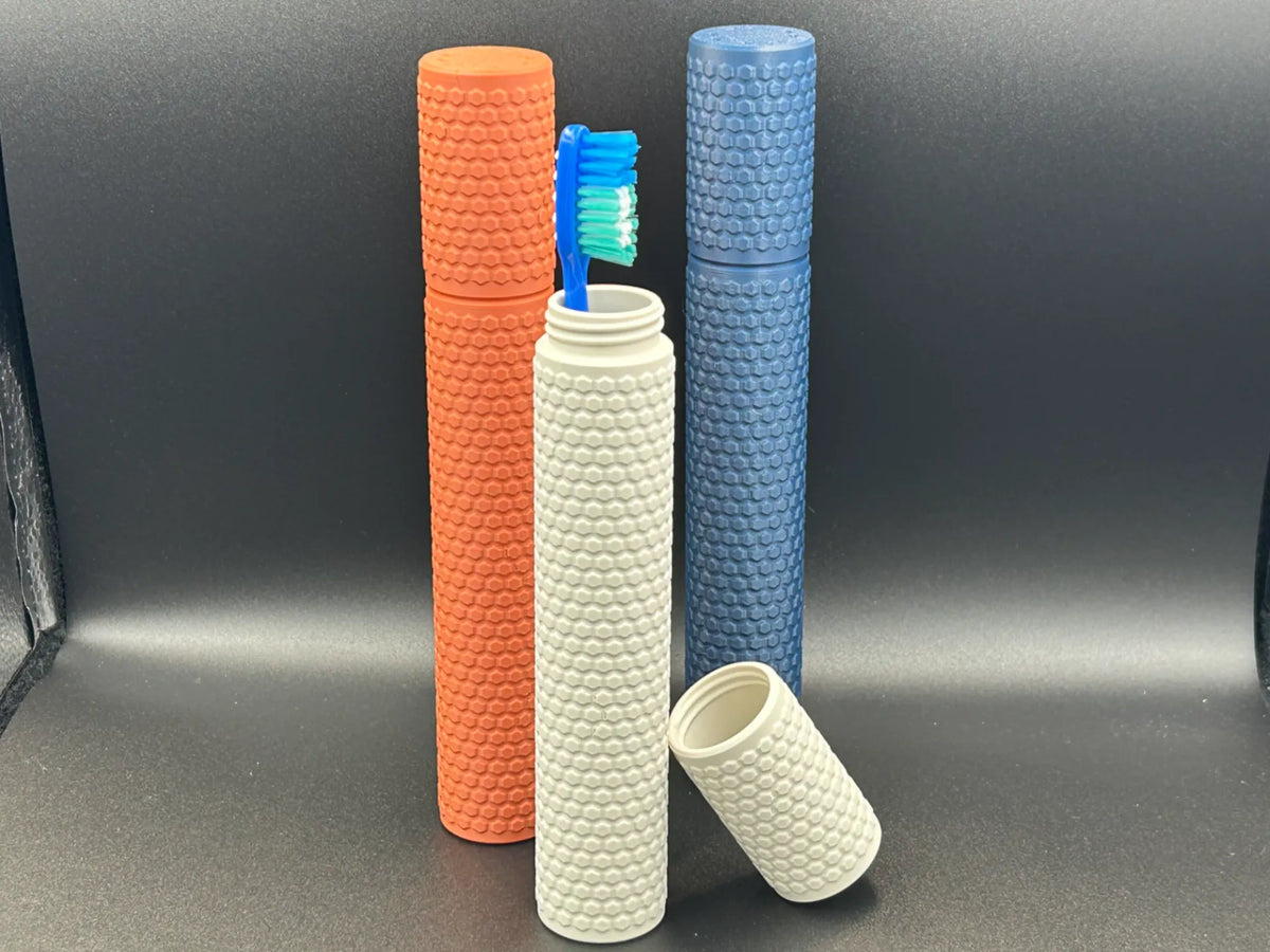Étui de Voyage pour Brosse à Dents Design Hexagonal - Beauté Print