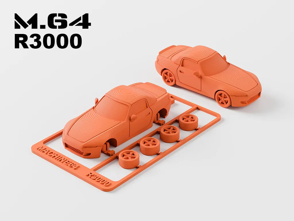M64 R3000 Kit de voiture sur carte à l'échelle 1:64 - Auto Print
