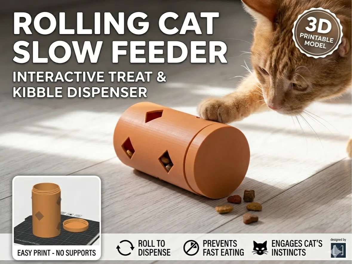 Distributeur lent interactif roulant pour chats et chiens - Pet Print