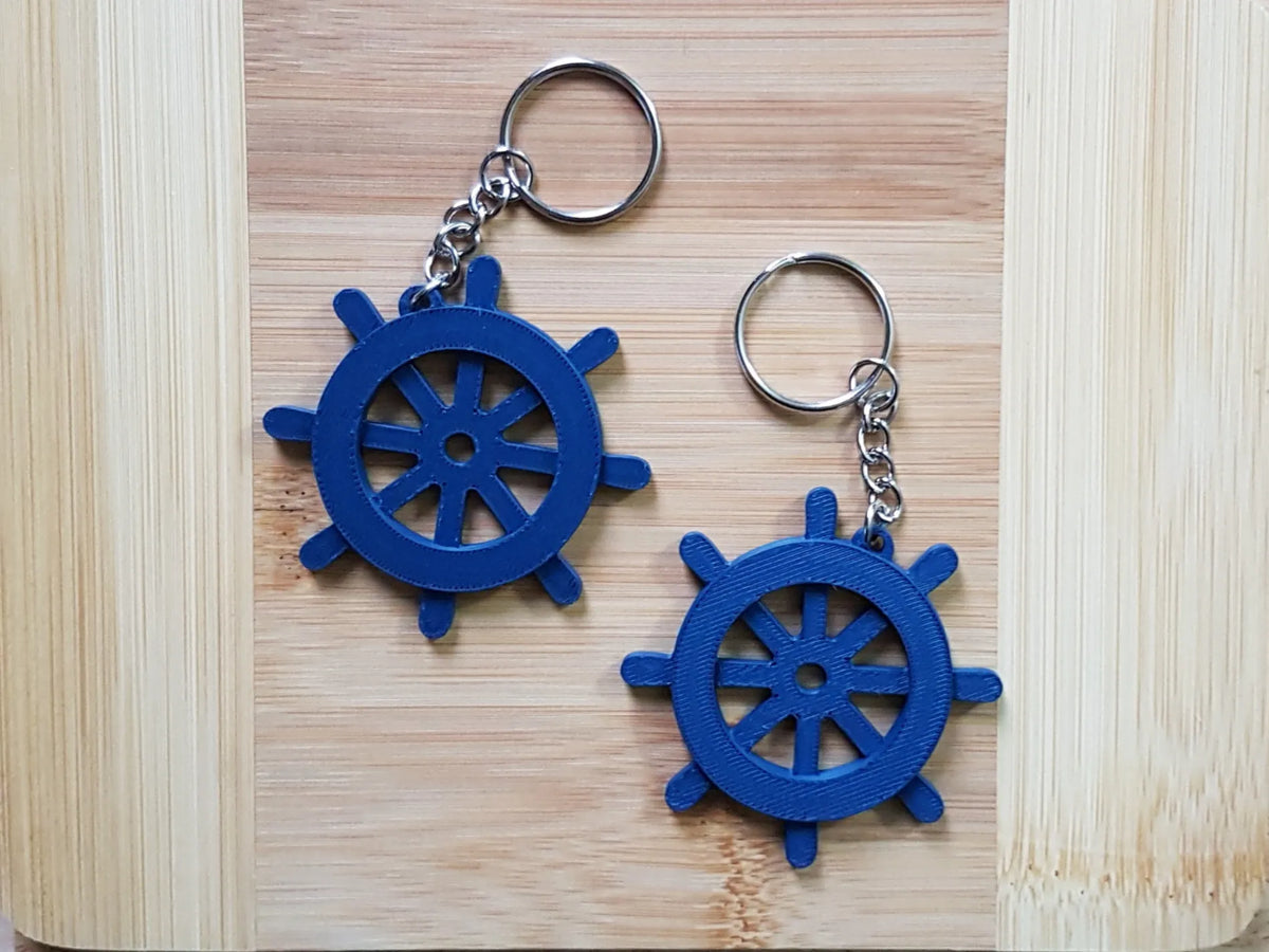 Porte-clés Roue de bateau, Nautique, Gouvernail - Auto Print