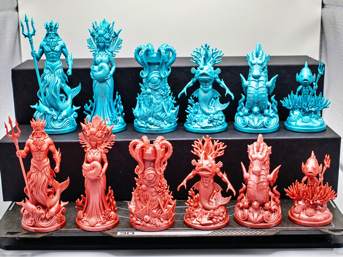 Jeu d'échecs du Royaume de l'Océan – Pièce de Fantaisie Sous-marine - Jeux Print