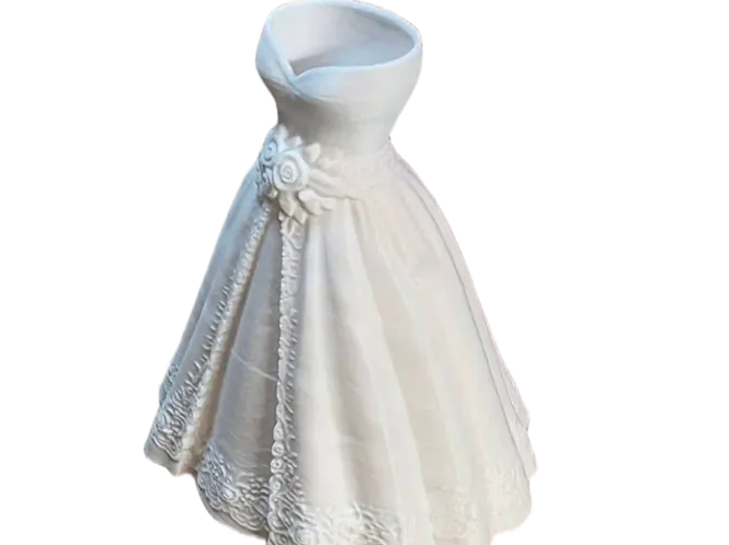 Vase de mariée pour fleurs de table de mariage en robe de mariée - Fêtes Print