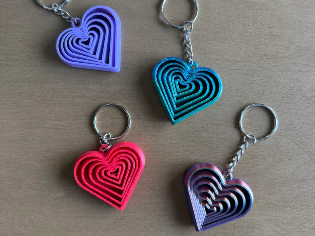 Porte-clés cœur anti-stress - Fêtes Print