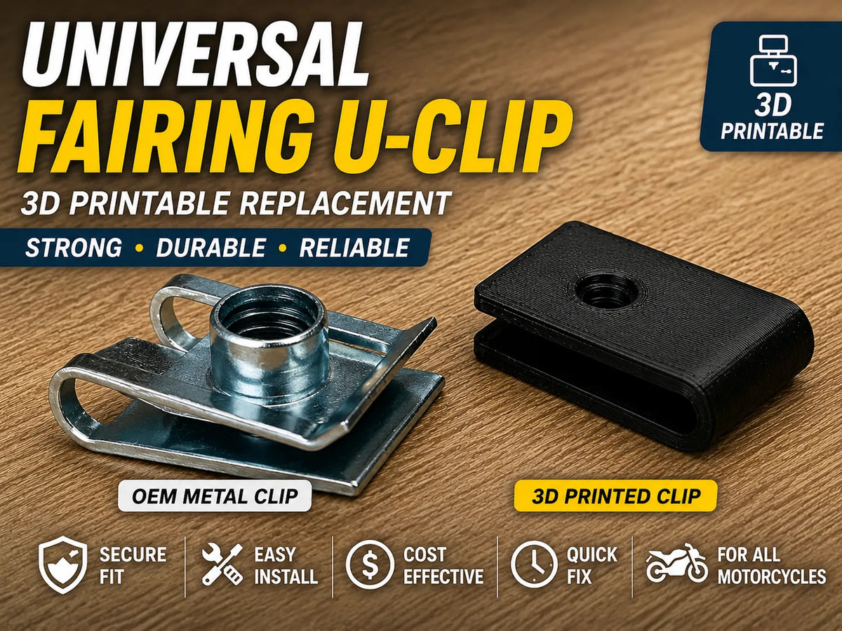 Clip en U de carénage universel pour moto - Auto Print
