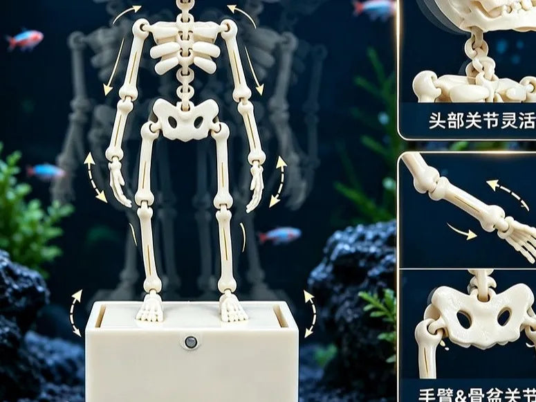 Ornement d'aquarium à oxygène avec squelette dansant - Pet Print