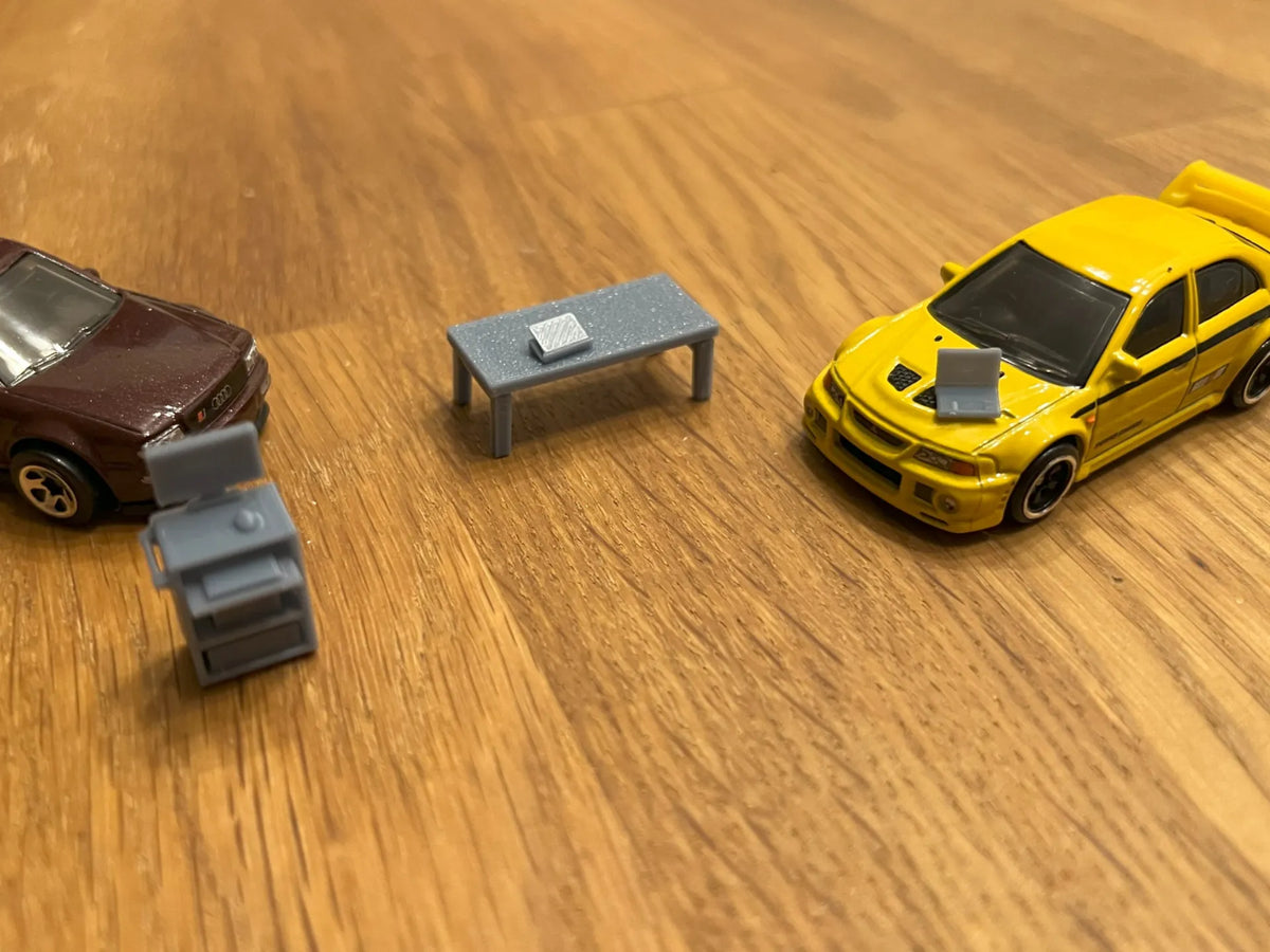 Testeur de voiture diorama garage voiture à l'échelle 1/64 diagnostic - Auto Print